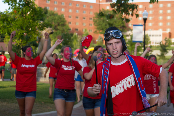 Red Scare march at University of Dayton by Chris Santucci/Flyer News