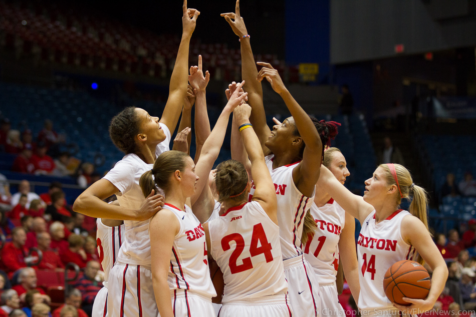 University of Dayton Flyers Women's Basketball NCAA by Chris Santucci/Flyer News
