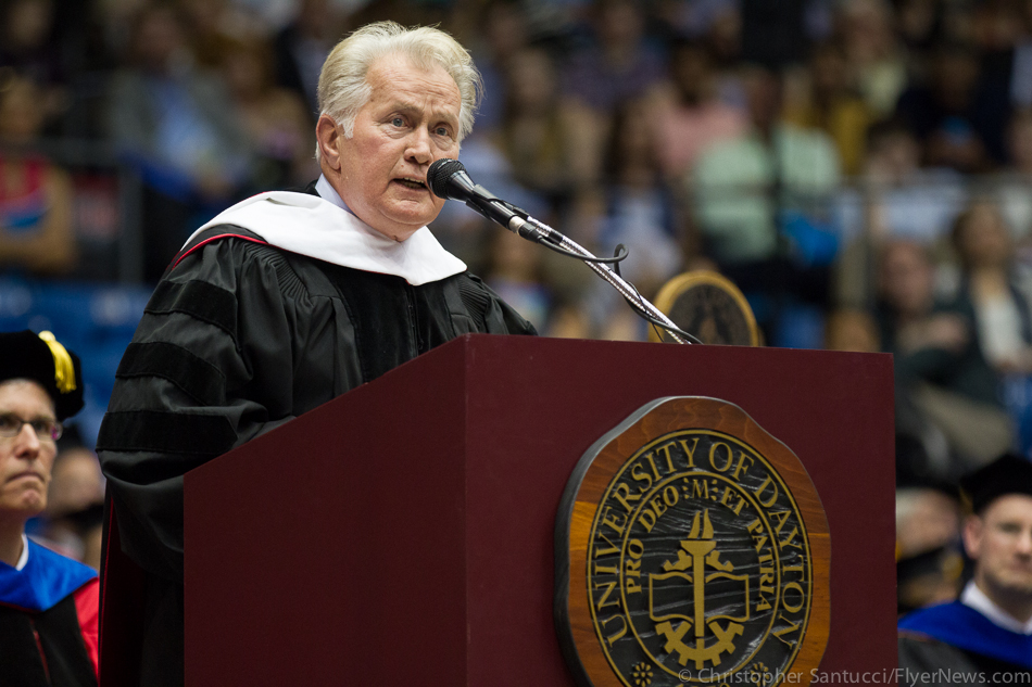Martin Sheen gives graduation speech at University of Dayton