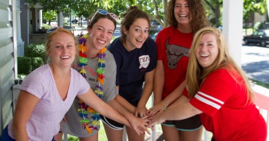 Mary Kate Mixan, Rachel Keck, Mollie Griffin and Claire Alexa are the proud founders of Nuggetpalooza. Photo by Multimedia Director Chris Santucci.